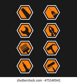 Tools icons set.