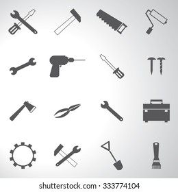 Tools icons set illustration