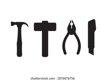 Tools icons set. Instruments signs collection. Tool simple icon. Vector illustration isolated on white background