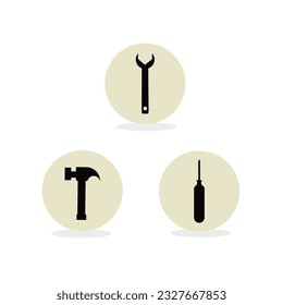 Tools icons set. Instruments signs collection. Tool simple icon. Vector