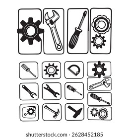 Tools icons set, tools Setting
