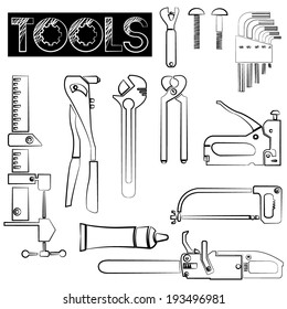 tools icons set, sketch tool icons