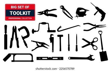 Tools icons set. Toolkit icon set.