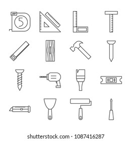 tools icons set. vector illustration