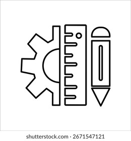 tools icons. simple line vector