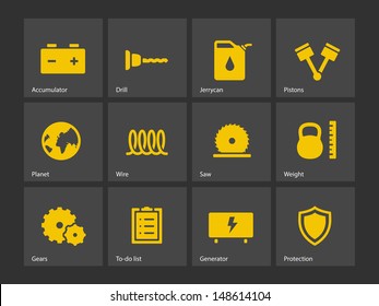 Tools icons. Vector illustration.