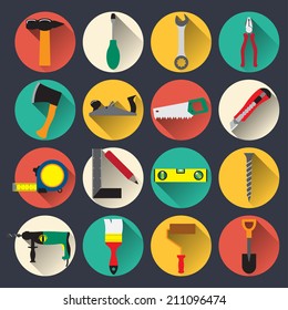 Tools icons. Vector illustration