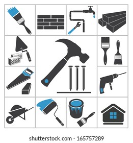Tools icons. Vector set for you design