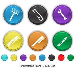 tools icons,each color icon is set on a different layer,easy to edit or to re size