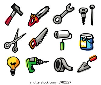 tools illustrations - others of same series : http://www.shutterstock.com/lightboxes.mhtml?lightbox_id=499075