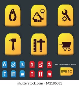 Tools and industrial icons,vector