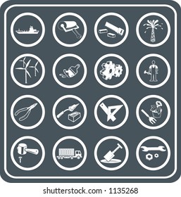 Tools and industry icon set