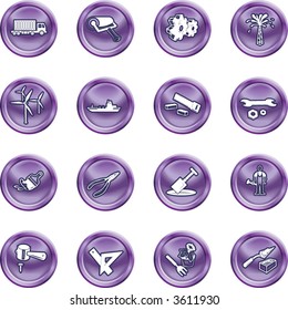 Tools and industry icon set A series of icons relating to tools and industry. No meshes used.