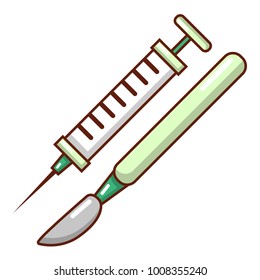 Tools injection icon. Cartoon illustration of tools injection vector icon for web.