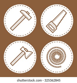 Tools for installation of the roof