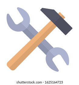 tools isolated flat color icon