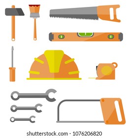 
tools are isolated on a white background