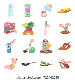 tools, kitchen, equipment and other web icon in cartoon style. cucumber, tomato, pepper icons in set collection.