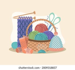 tools for knitting and clothes set