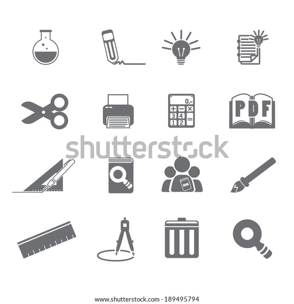  tools learning icon set
5