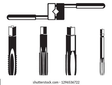 Tools for making carving. Tool for threading isolated on a white background