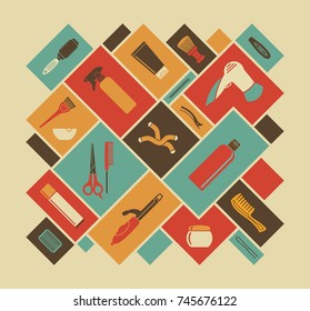 Tools and materials for a hairstyle 