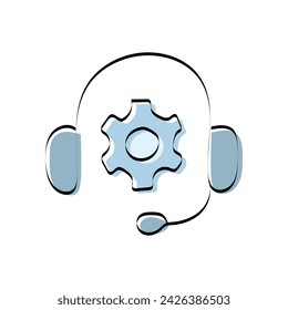 tools. mechanic. work. to fix. metal. broken. the icon. Doodle. vector. black lines. on a white background.