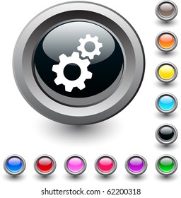 Tools  metallic vibrant round icon.