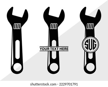 Tools monogram Vector Illustration Silhouette