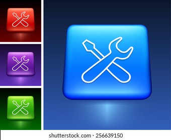 Tools on Blue Square Buttons