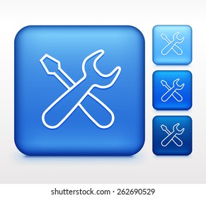 Tools on Blue Square Buttons