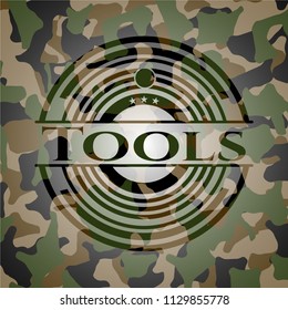 Tools on camouflage pattern