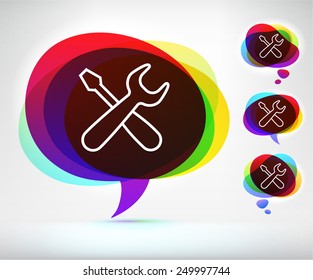 Tools on  Color Speech Bubbles