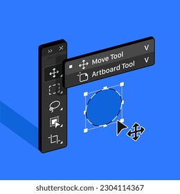 Tools Panel. Move and Select tool. Artboard tool