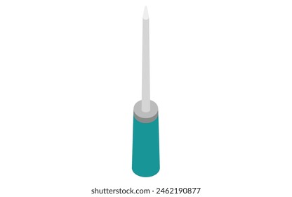 Tools Phillips screwdriver, isometric illustration, Vector Illustration