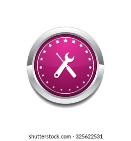 Tools Pink Vector Button Icon