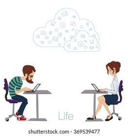 Tools and programs for collaboration. Freelance and remote team of developers and designers. Manager, freelancer, designer, programmer, business analyst. Cloud technologies, services for work and life