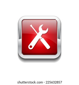 Tools Red Vector Icon Button