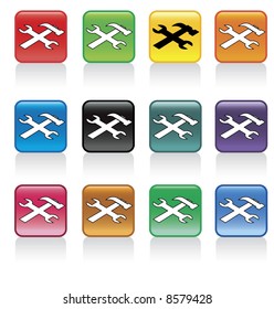 tools - repair icon - vector set