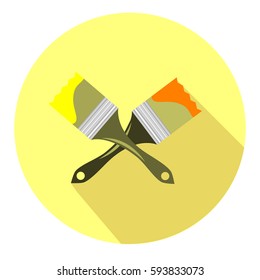 
Tools for repair, paint brushes, flat style, vector illustration
