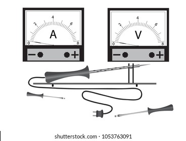 Tools for repair of radio equipment, for performance of works on electrical engineering - power unit, ammeter, voltmeter, soldering iron, screwdriver.