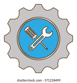 tools repair service emblem image vector illustration design 