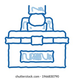 Tools for Repair sketch icon vector. Hand drawn blue doodle line art Tools for Repair Sign. isolated symbol illustration