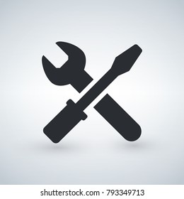 Tools or repare service Icon black illustration isolated on white background