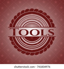Tools retro red emblem