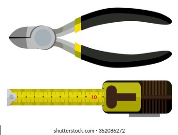 tools - roulette and pliers, wire cutter