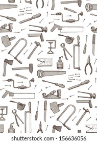 tools, seamless pattern