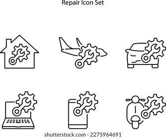 Tools and Service icons set. Screwdriver and wrench outline icon. Settings and repair, service sign. Instruments signs collection. Tool simple icon. Instrument icon vector design and illustration.