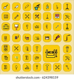 tools set  46 vector icon flat design 