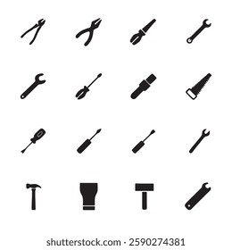 
Tools and Settings Icons - Vector Line Series